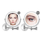 8-inch Wall Mounted 10X Magnifying Makeup Mirror with LED Light Dual Side