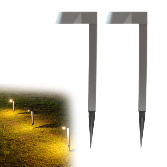 2Pcs Outdoor Solar Lights Pathway Lights