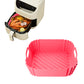 2Pcs Reusable Square Durable Air Fryer Silicone Liners-Blue and Pink