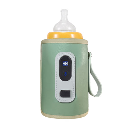 USB Digital Display Kids Travel Milk Warmer Bottle with 5-Speed Temperature