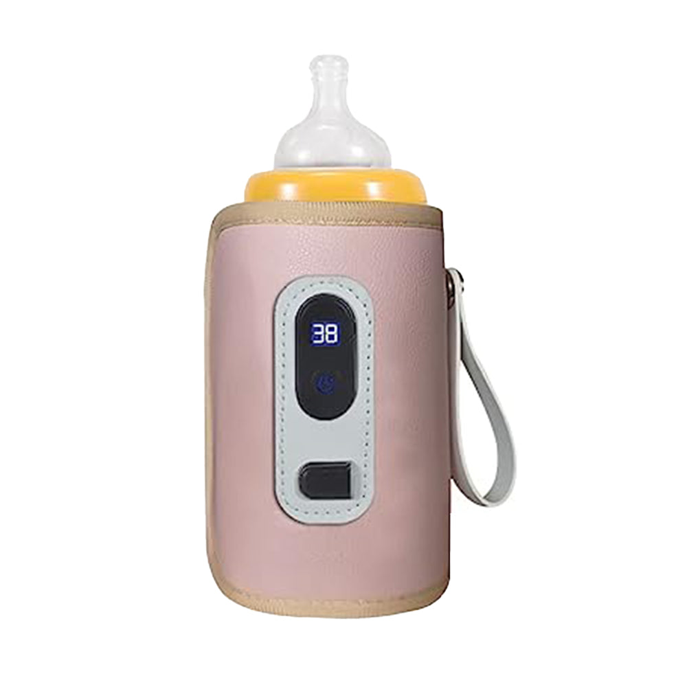 USB Digital Display Kids Travel Milk Warmer Bottle with 5-Speed Temperature