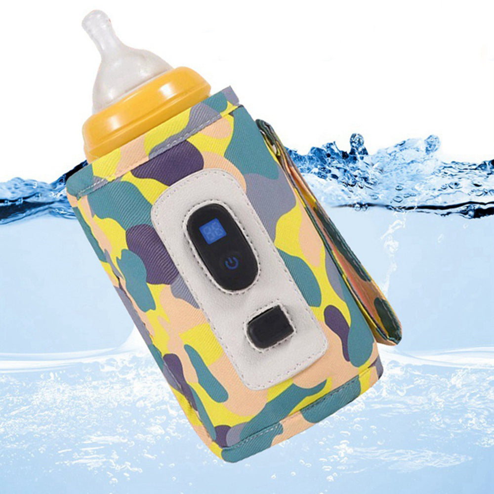 USB Digital Display Kids Travel Milk Warmer Bottle with 5-Speed Temperature