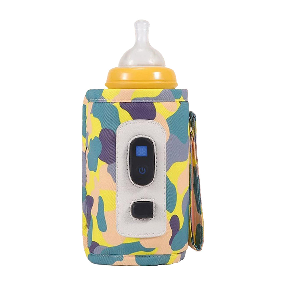 USB Digital Display Kids Travel Milk Warmer Bottle with 5-Speed Temperature
