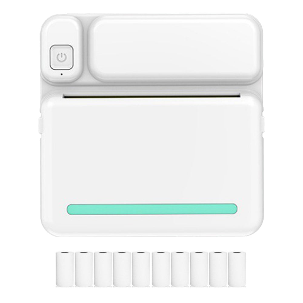 Portable Wireless Thermal Mini Phone Photo  Printer With Rolls Paper Notes