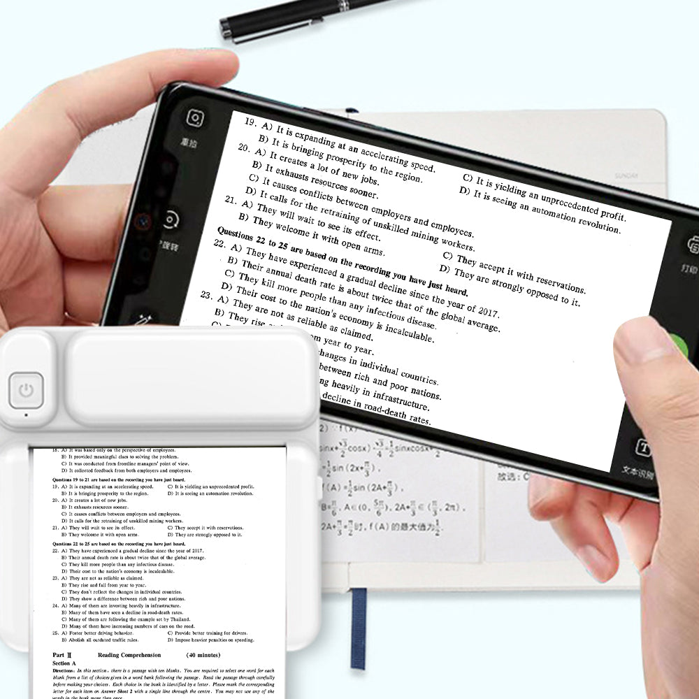 Portable Wireless Thermal Mini Phone Photo  Printer With Rolls Paper Notes