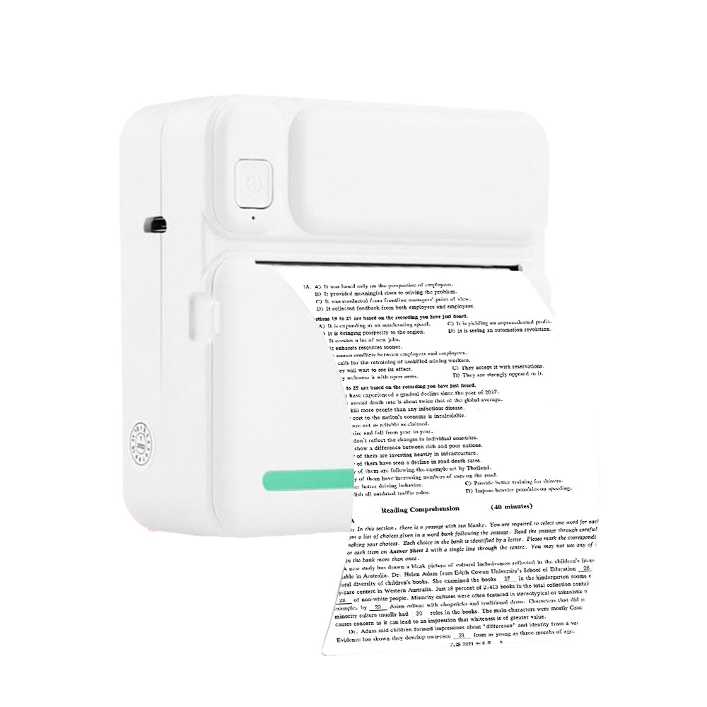 Portable Wireless Thermal Mini Phone Photo  Printer With Rolls Paper Notes