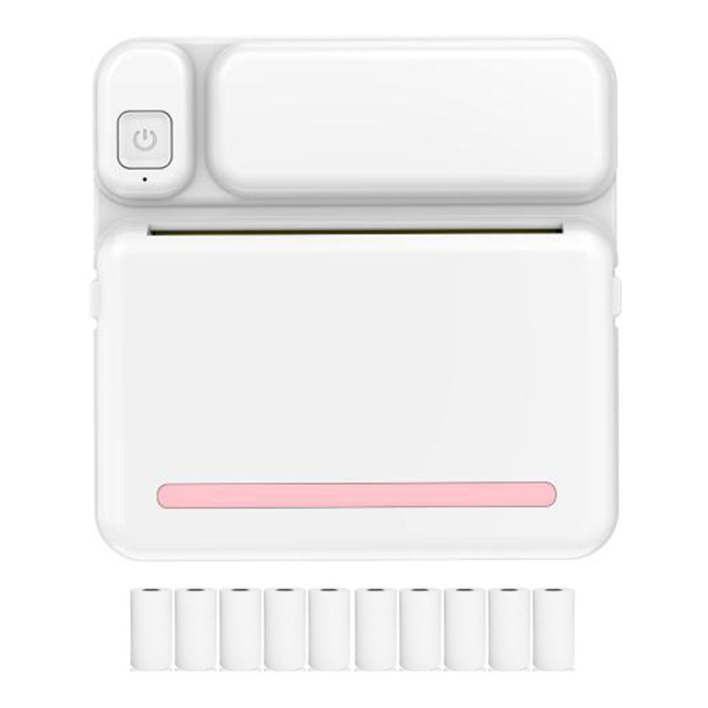 Portable Wireless Thermal Mini Phone Photo  Printer With Rolls Paper Notes