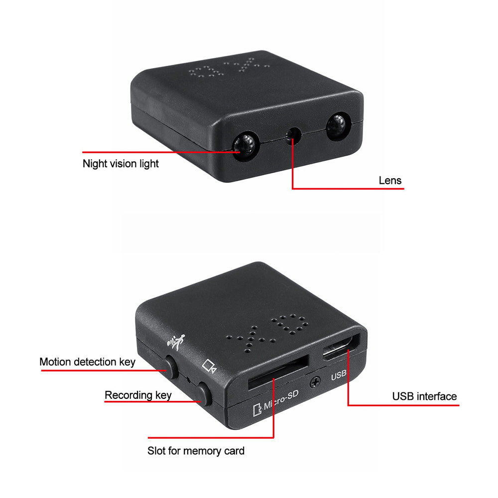 1080P HD Portable Mini Hidden Spy Camera HD Micro Security Cam