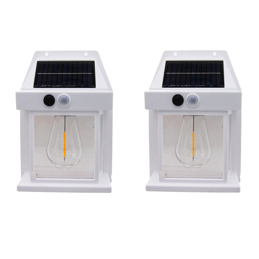 2Pcs Solar Wall Lights with 3 Modes Outdoor for Backyard