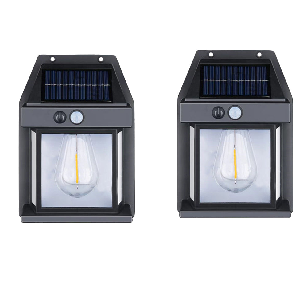 2Pcs Solar Wall Lights with 3 Modes Outdoor for Backyard