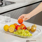 Clear Rectangular Turntable Organizer for Refrigerator Lazy Susan