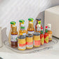 Clear Rectangular Turntable Organizer for Refrigerator Lazy Susan