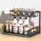 Under Sink Organizers 2-Layer Slide Cabinet Basket Storage Rack for Kitchen Bathroom