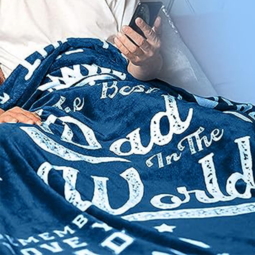 Flannel Blanket Birthday Gifts for Dad from Daughter or Son