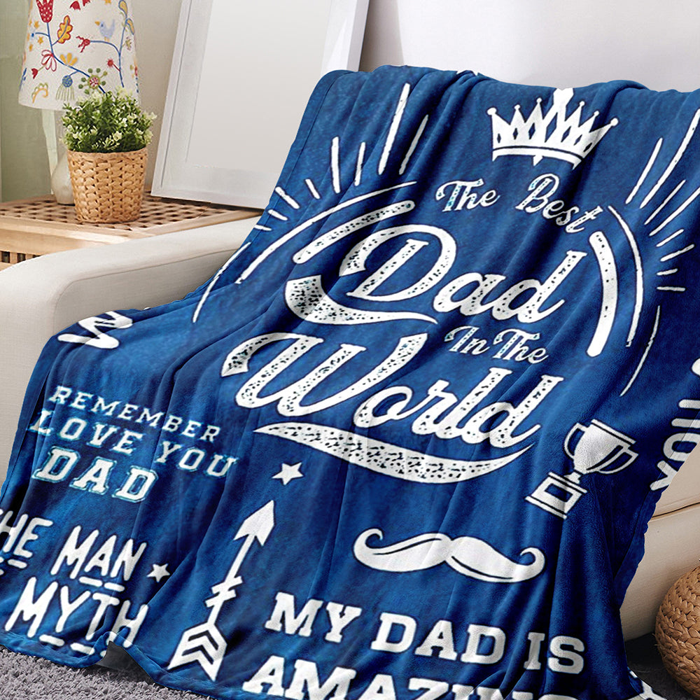 Flannel Blanket Birthday Gifts for Dad from Daughter or Son
