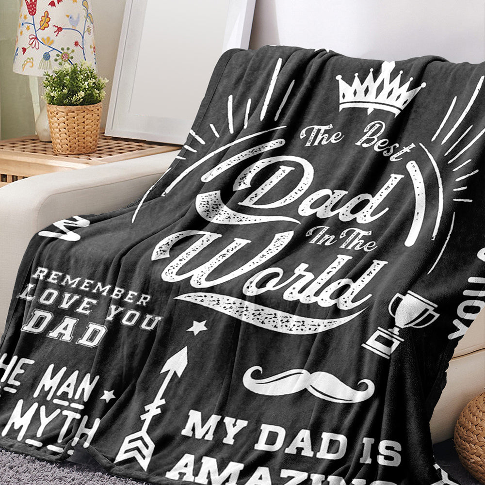 Flannel Blanket Birthday Gifts for Dad from Daughter or Son