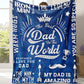 Flannel Blanket Birthday Gifts for Dad from Daughter or Son