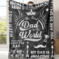 Flannel Blanket Birthday Gifts for Dad from Daughter or Son