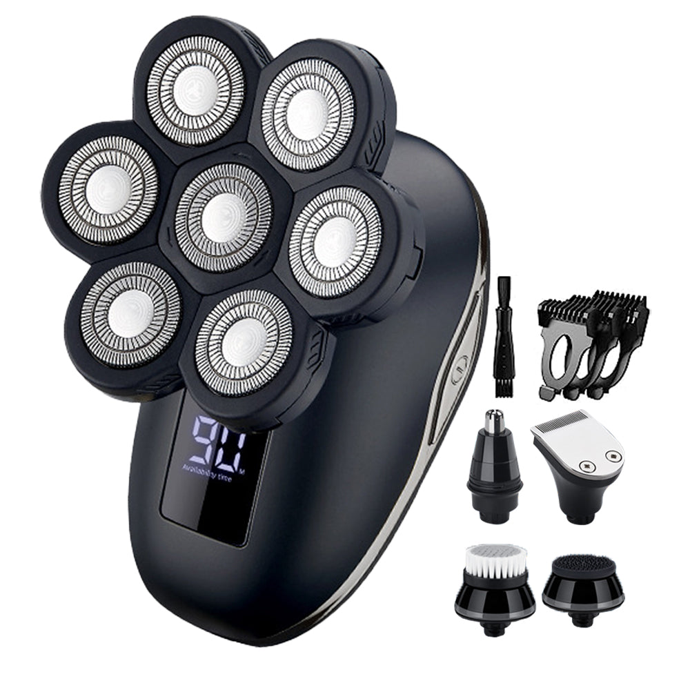 5 in 1 7D Blade Detachable Electric Head Shaver for Men