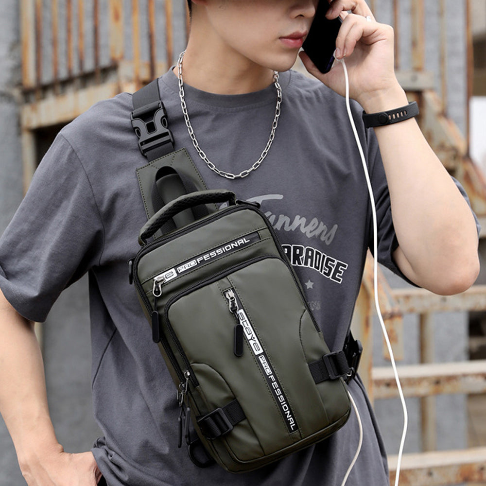 Men's Anti-theft Sling Cross-body Backpack