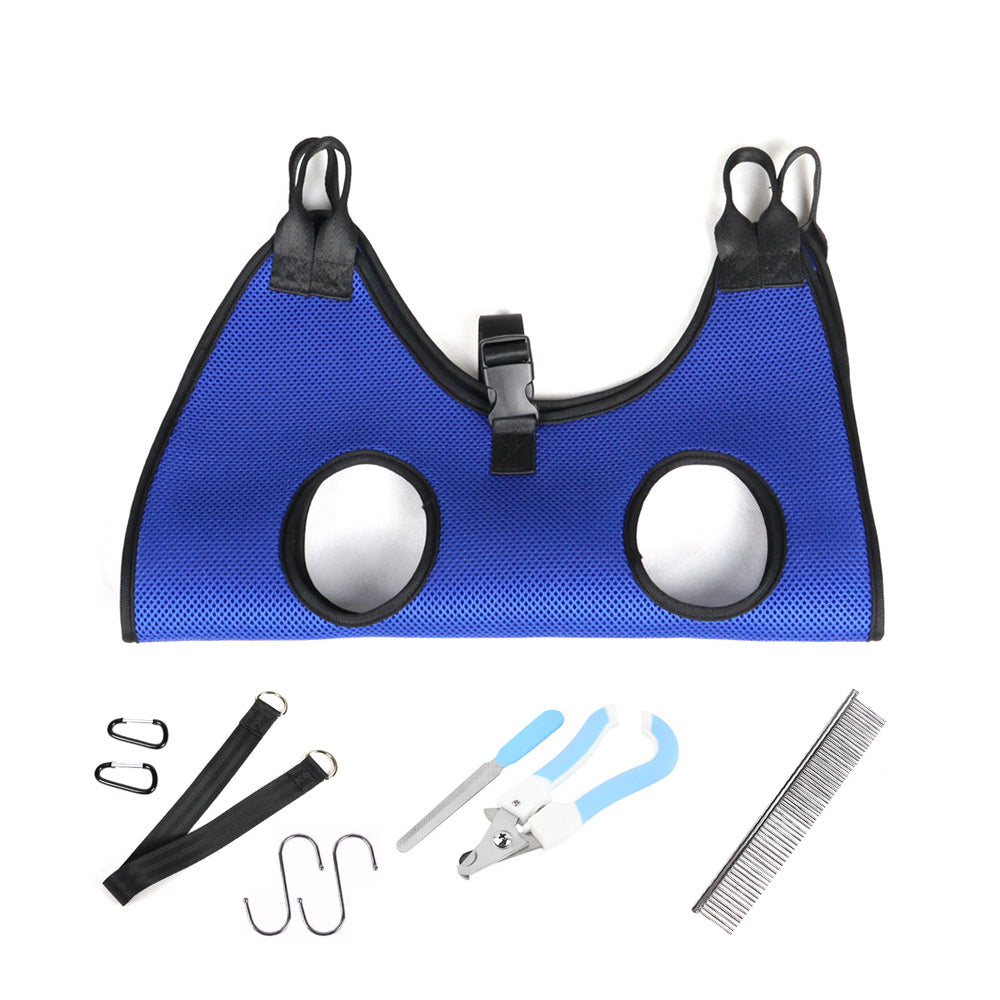 Pet Grooming Hanging Hammock Harness Set Portable Breathable Groom