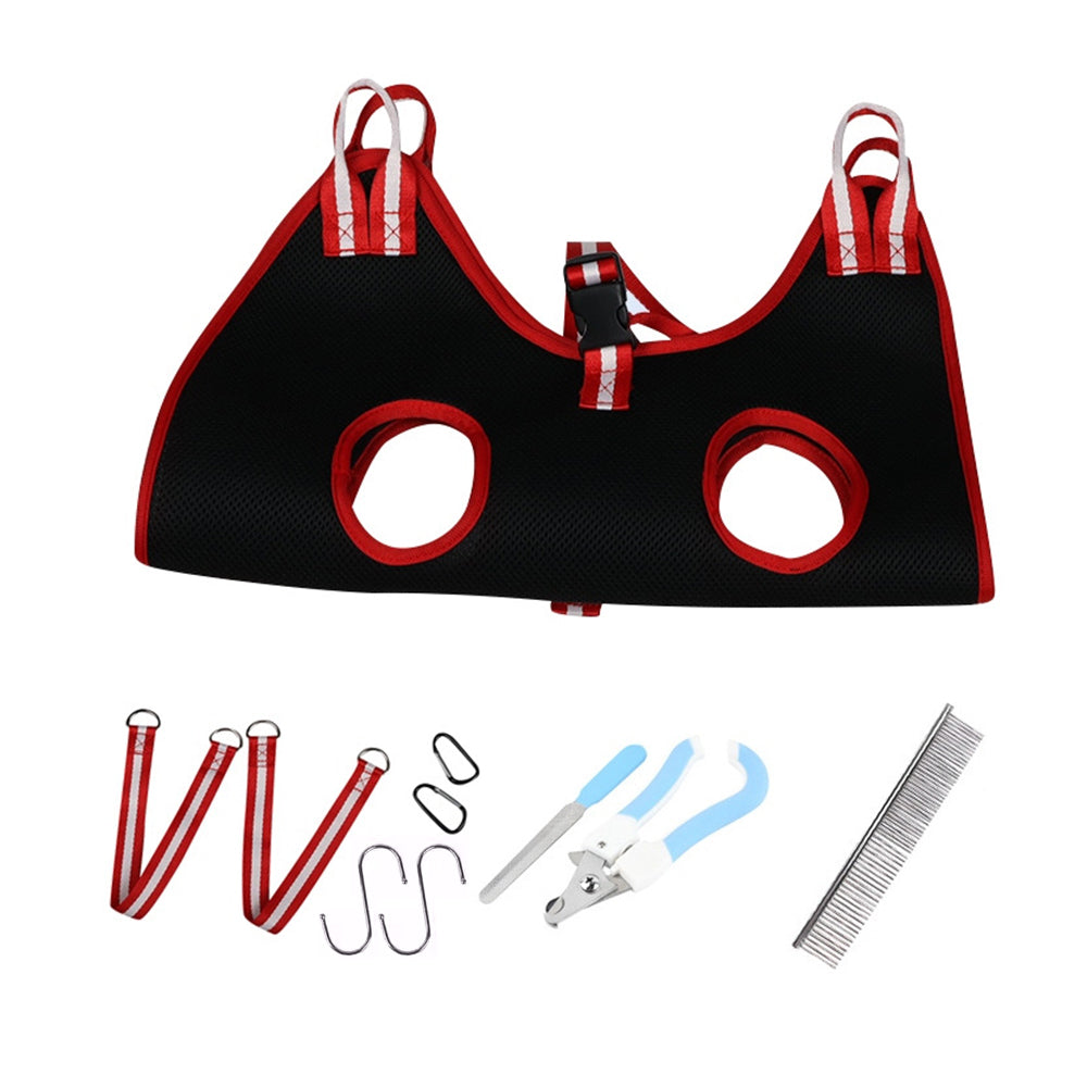 Pet Grooming Hanging Hammock Harness Set Portable Breathable Groom