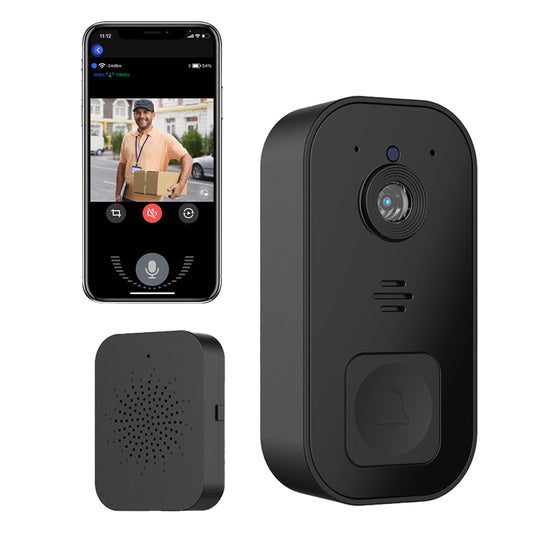Wireless Smart Visual Doorbell with Water-resistant Security Camera and Dingdong Machine