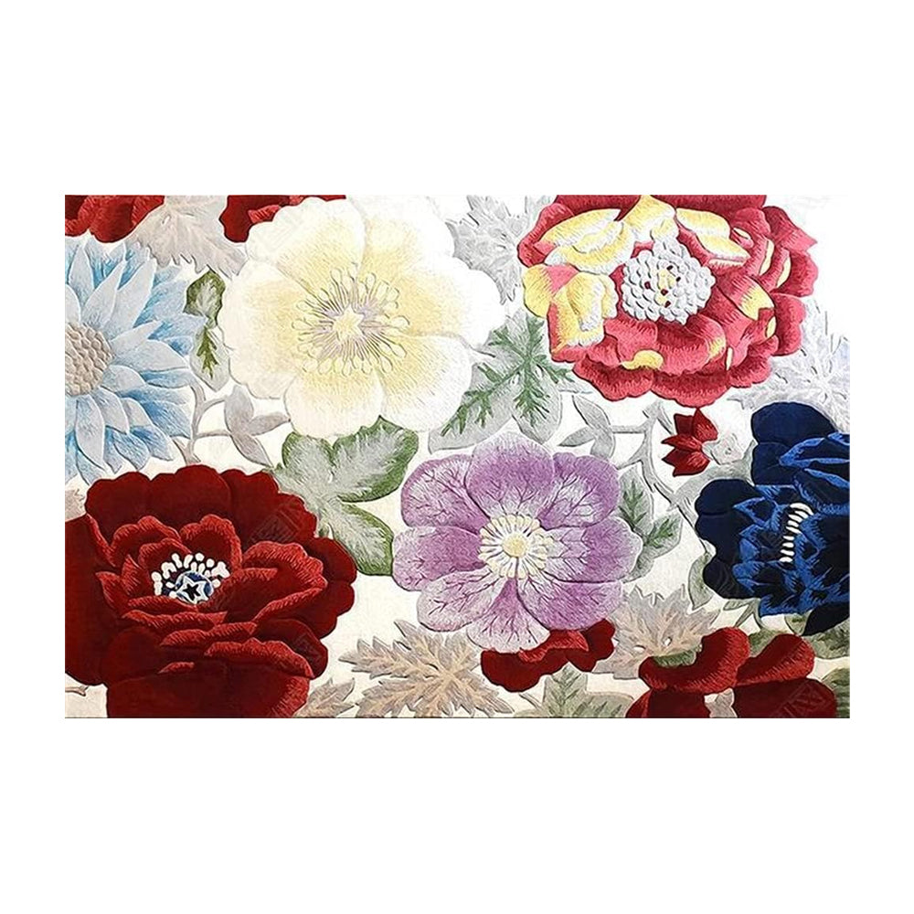 Home Flower Floor Mat Living Room Bedroom Indoor Floor Play Mat