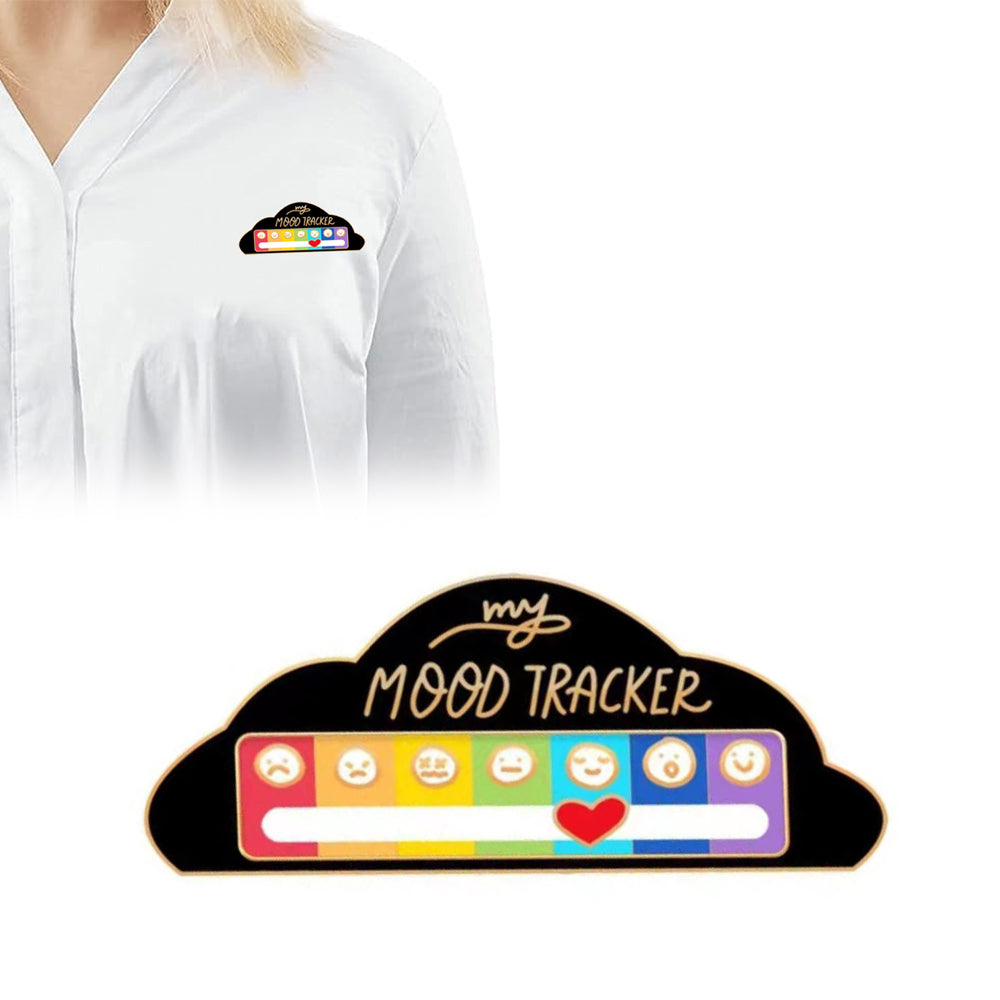 My Social Battery Mood Brooch Pin Funny Interactive Badge Lape Pin-Cloud Shape