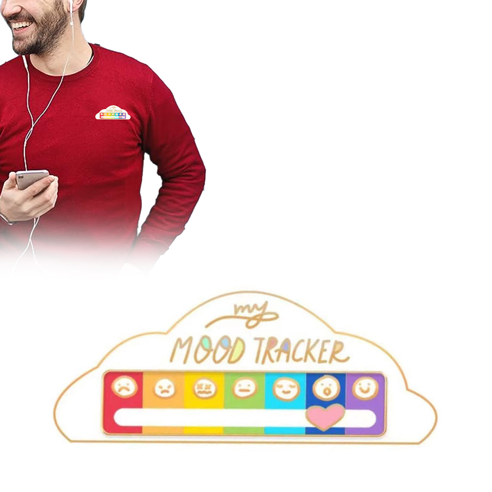 Funny Interactive My Social Battery Mood Brooch Pin-Rectangle Shape