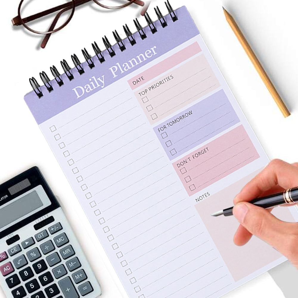 4Pcs Undated Daily Planner Notepad To-Do List Notepad