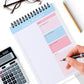 4Pcs Undated Daily Planner Notepad To-Do List Notepad