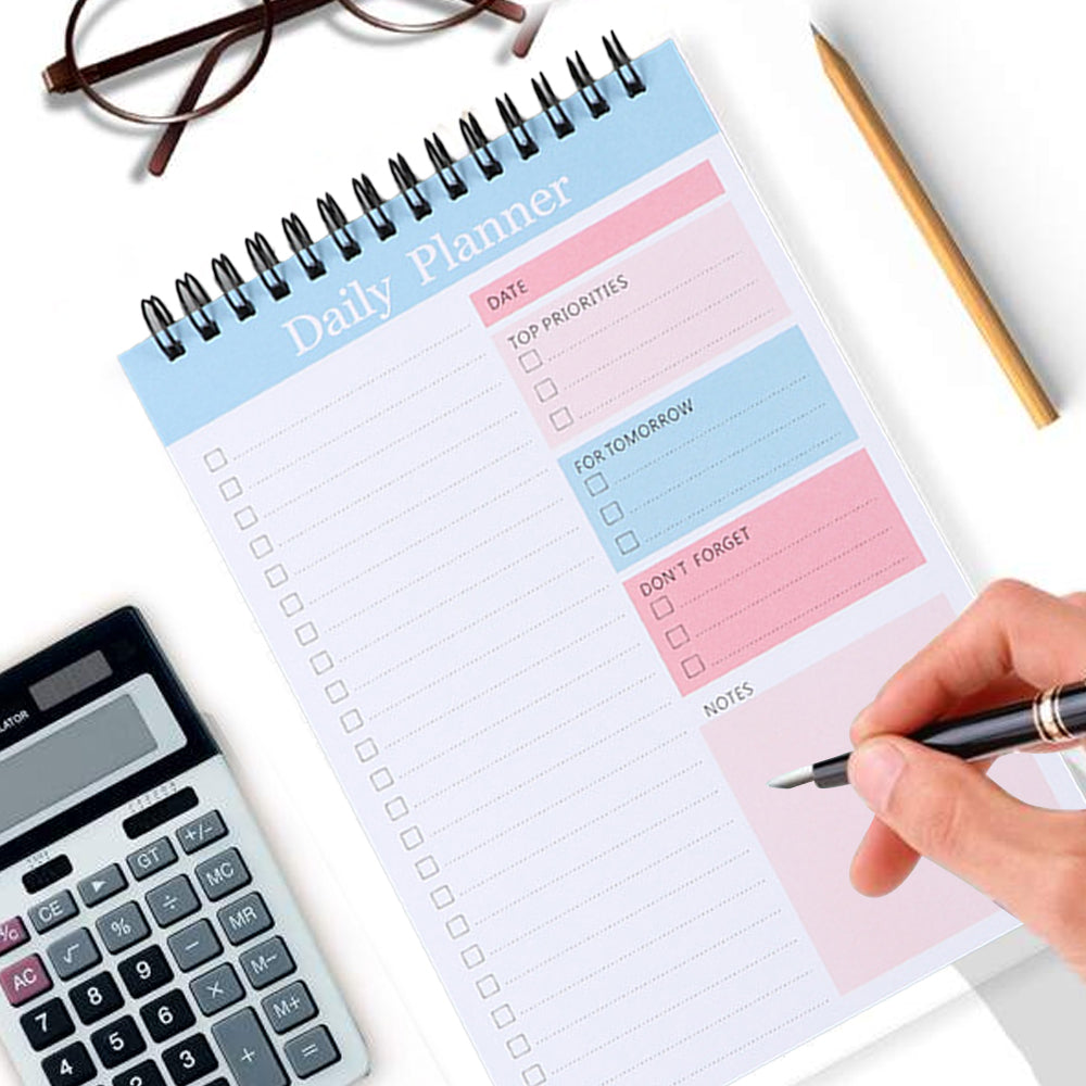 4Pcs Undated Daily Planner Notepad To-Do List Notepad