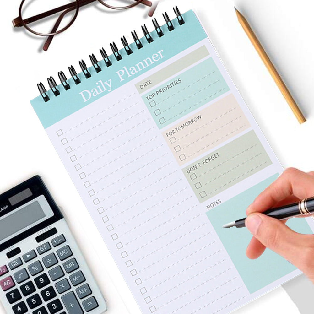 4Pcs Undated Daily Planner Notepad To-Do List Notepad