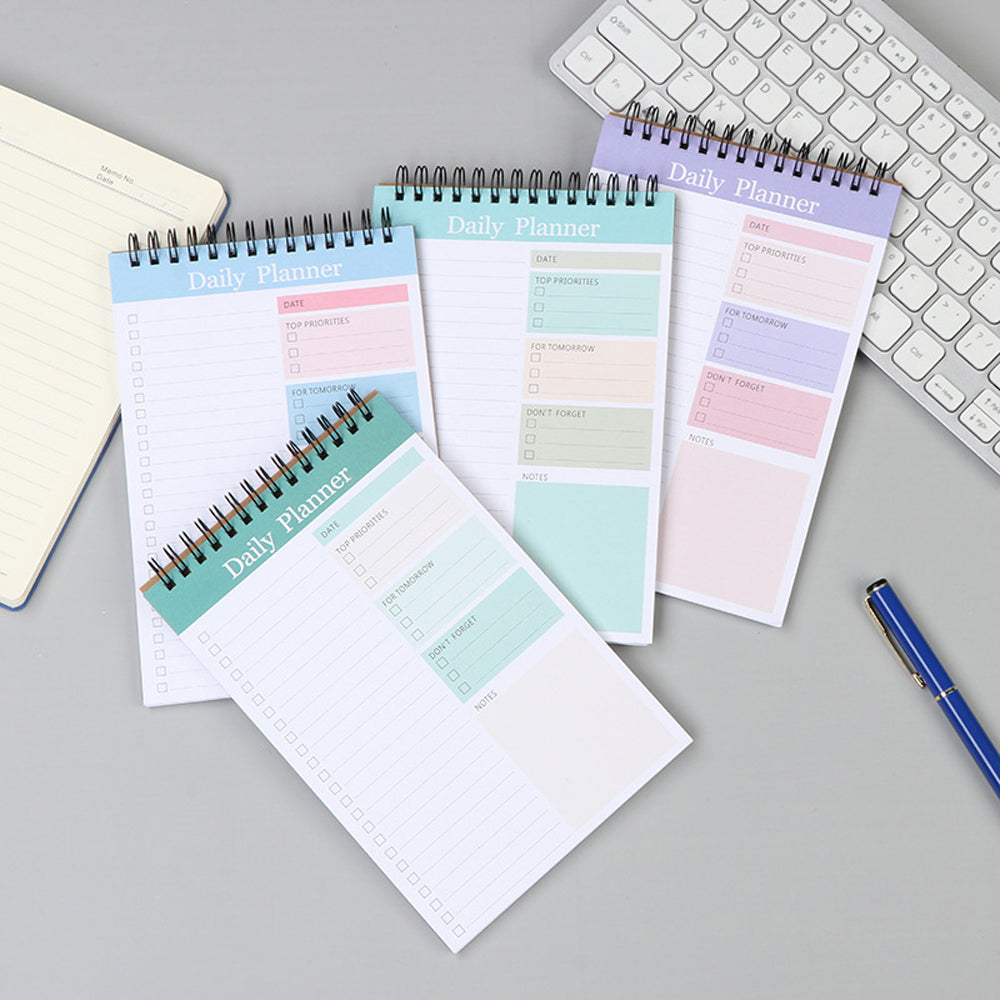 4Pcs Undated Daily Planner Notepad To-Do List Notepad