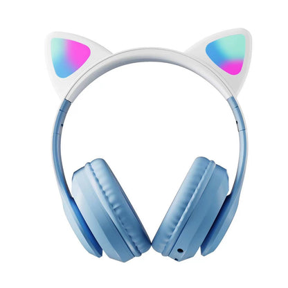 STN-28PRO Wireless Bluetooth 5.3 LED Illuminated Cat Ear 3D Stereo Headset