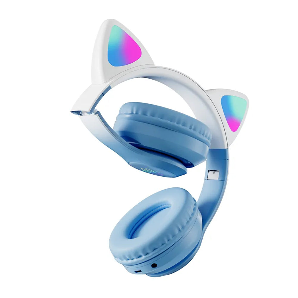 STN-28PRO Wireless Bluetooth 5.3 LED Illuminated Cat Ear 3D Stereo Headset