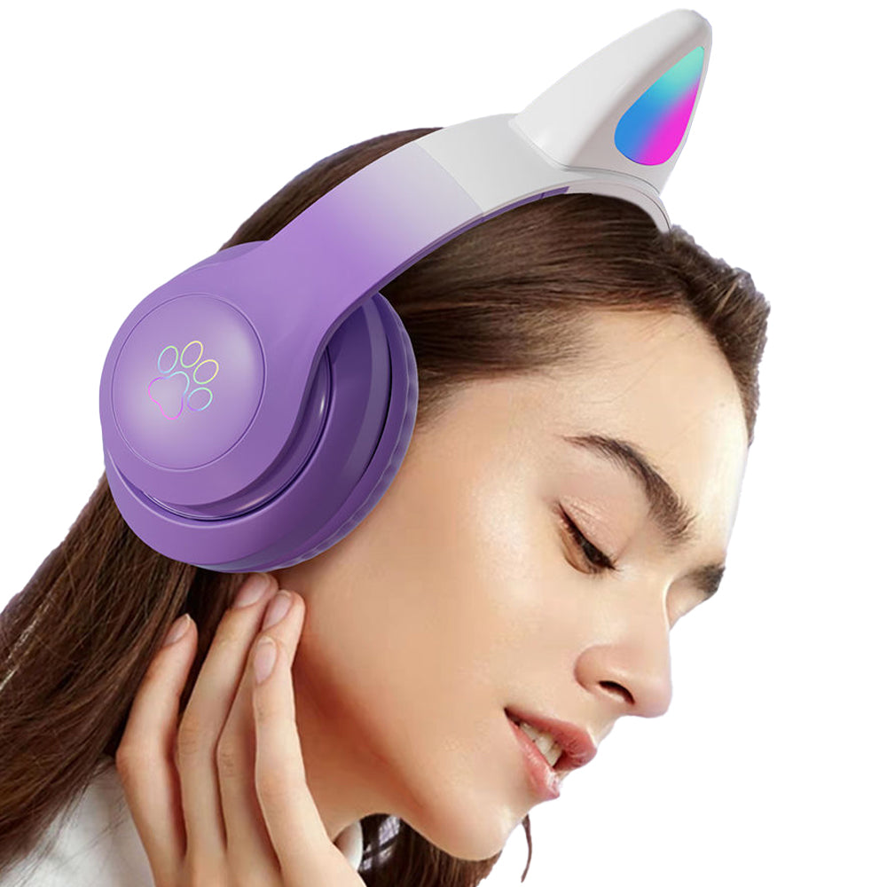 STN-28PRO Wireless Bluetooth 5.3 LED Illuminated Cat Ear 3D Stereo Headset