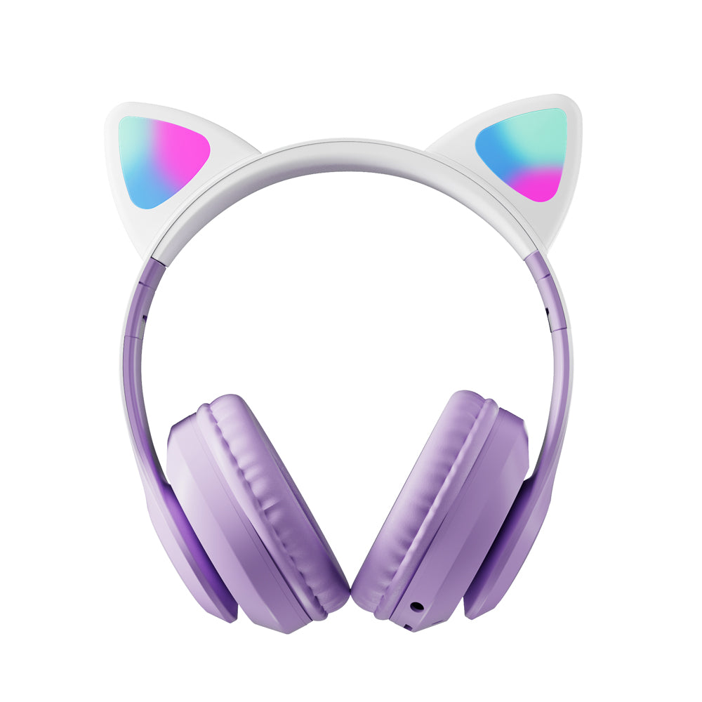 STN-28PRO Wireless Bluetooth 5.3 LED Illuminated Cat Ear 3D Stereo Headset