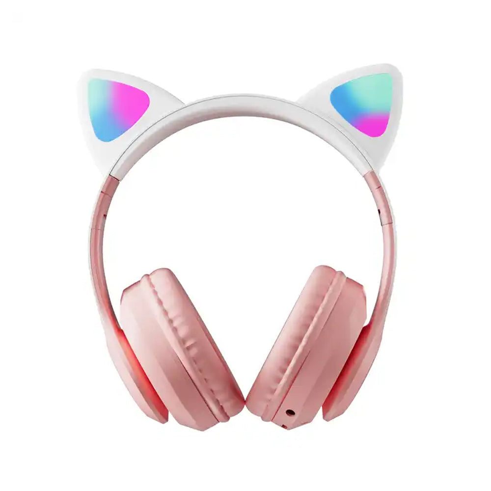 STN-28PRO Wireless Bluetooth 5.3 LED Illuminated Cat Ear 3D Stereo Headset