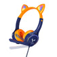 Gaming Cat Ear Adjustable Headphones LED Lights Wired Headset