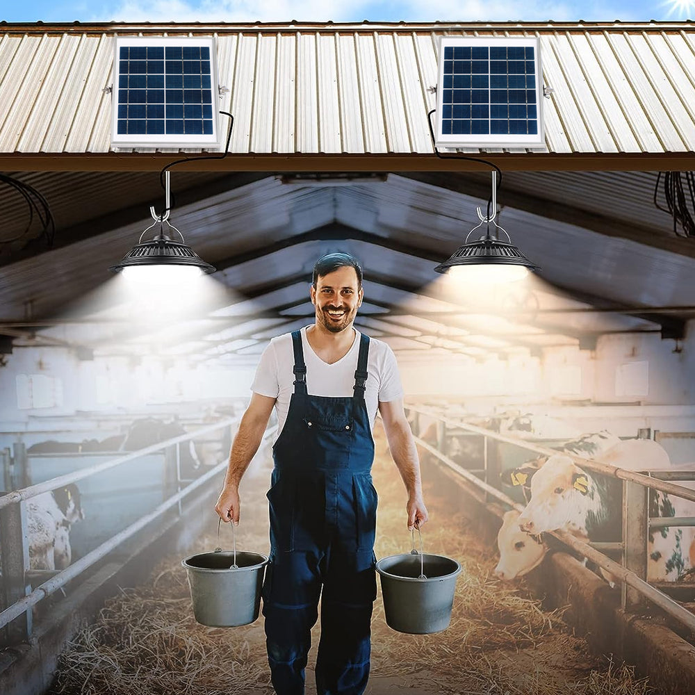 Motion Sensor Solar Pendant Lights for Home Barn Garage