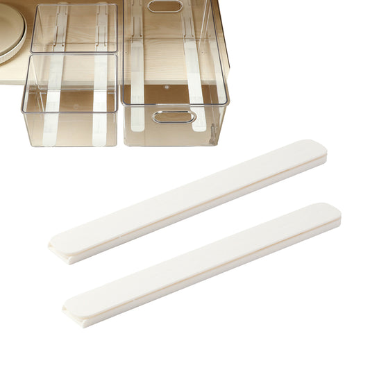 2Pcs DIY Telescopic Track Drawer Organizers for Kitchen Cabinet