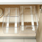 2Pcs DIY Telescopic Track Drawer Organizers for Kitchen Cabinet