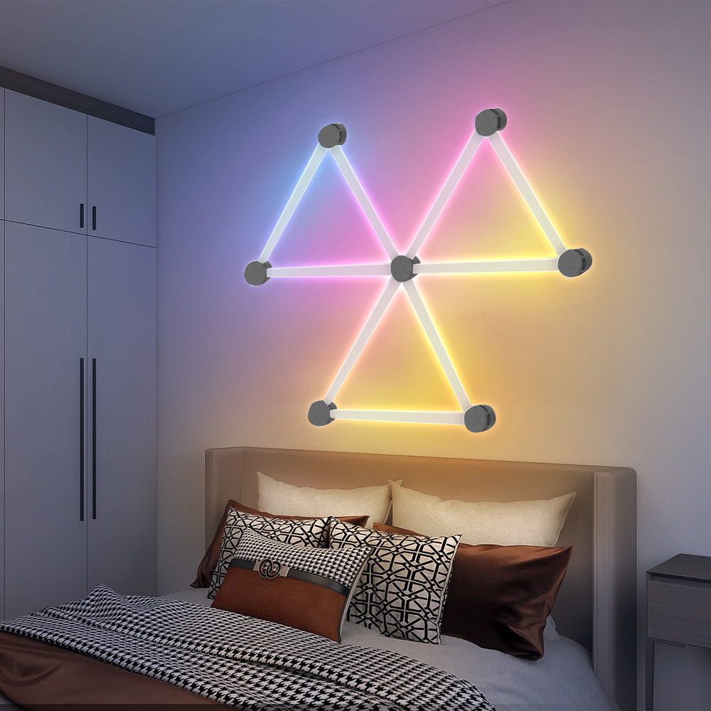 Smart RGB Music Wall Lights Bar Works with Alexa and Google Assistant for Gaming Room Decor