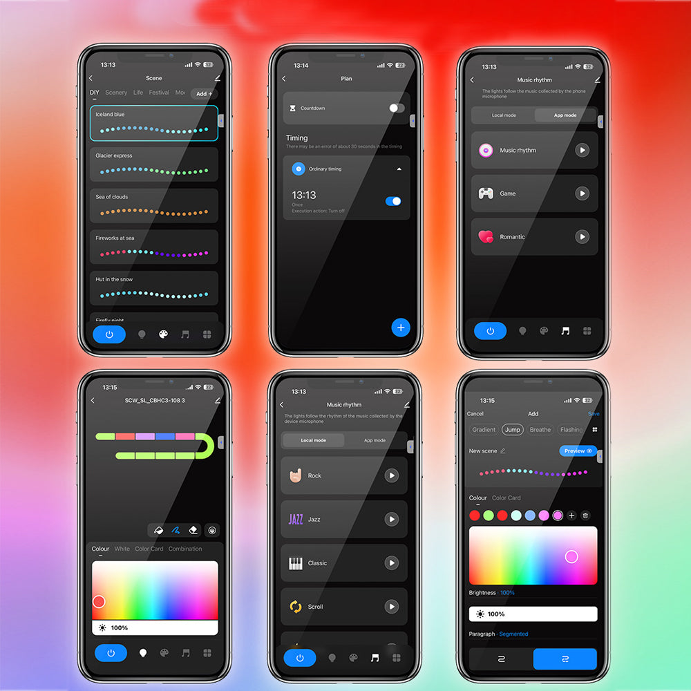 Smart RGB Music Wall Lights Bar Works with Alexa and Google Assistant for Gaming Room Decor
