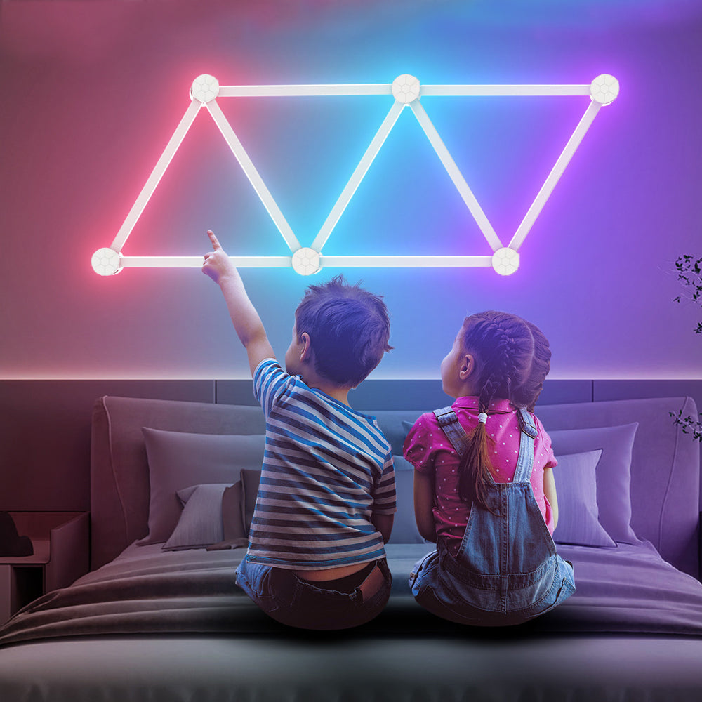 Smart RGB Music Wall Lights Bar Works with Alexa and Google Assistant for Gaming Room Decor