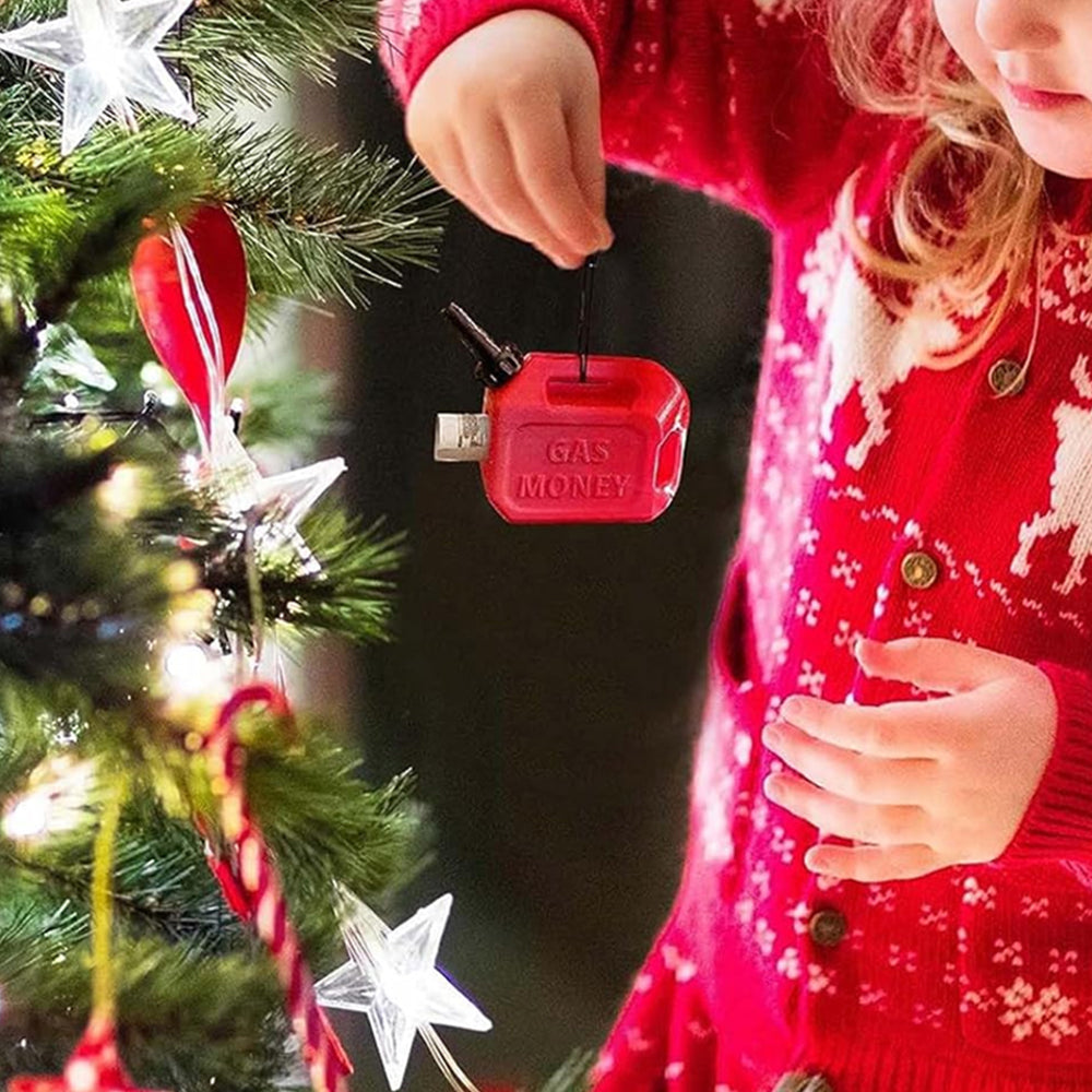 Christmas Gas Can Ornament Red Gasoline Barrels Decoration Xmas Tree Hanging Decor