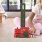 Kids Christmas Domino Electric Train Toy Set with Sound Kids Construction Stacking Toys