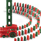 Kids Christmas Domino Electric Train Toy Set with Sound Kids Construction Stacking Toys